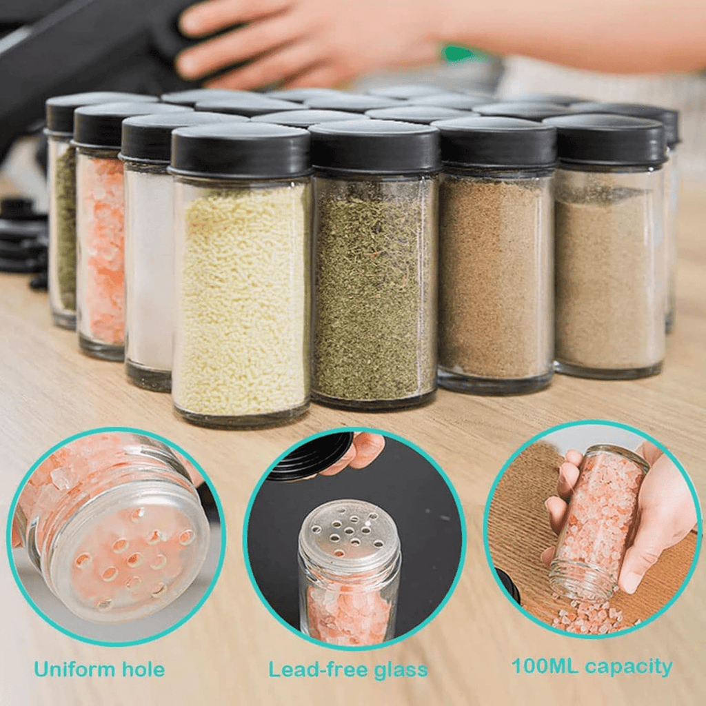 18 Jar Rotating Spice Rack Organizer With 360 Degree Access Storage