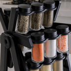 18 Jar Rotating Spice Rack Organizer With 360 Degree Access Storage