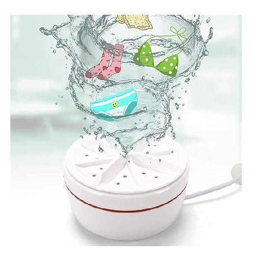 Portable 2 In 1 Mini Washing Machine With Ultrasonic Cleaning Power