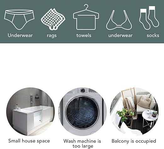 Portable 2 In 1 Mini Washing Machine With Ultrasonic Cleaning Power