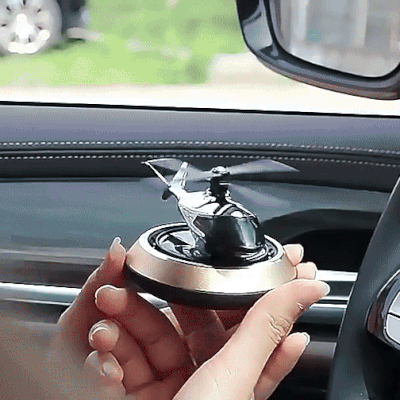 Solar Powered Car Aroma Diffuser Helicopter Rotating Purifier Freshener
