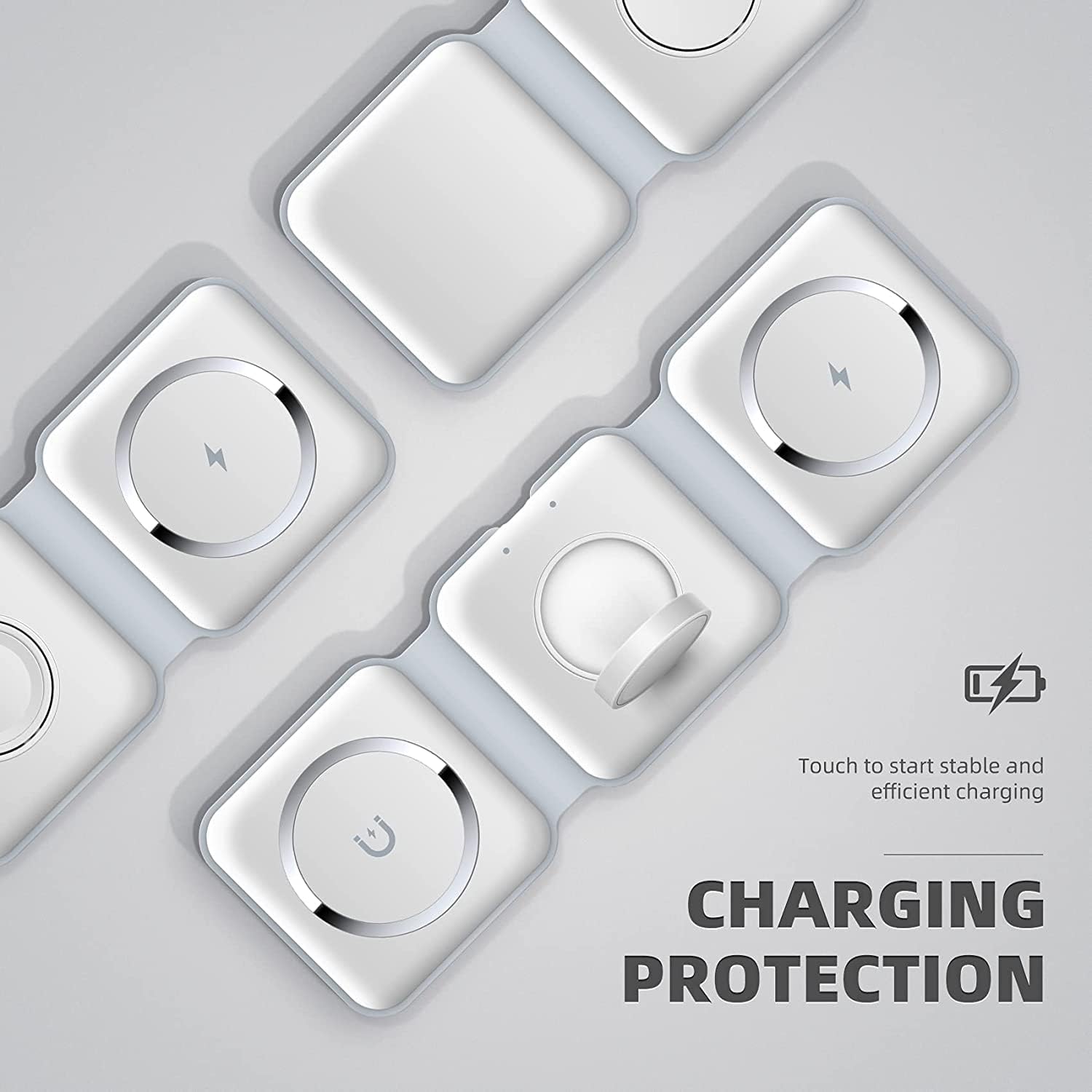 3 In 1 Wireless Charging Station For Phone Watch And Earbuds Fast Charge