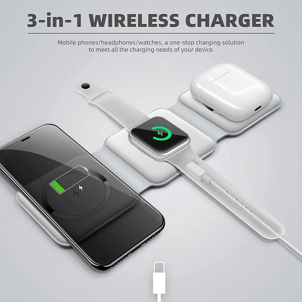 3 In 1 Wireless Charging Station For Phone Watch And Earbuds Fast Charge