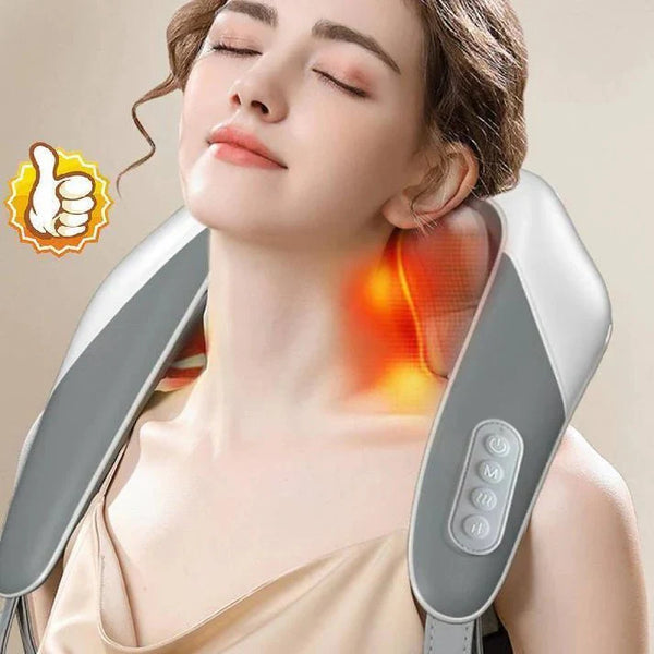 3D Kneading Massage Pillow For Neck Back Stress And Muscle Relief