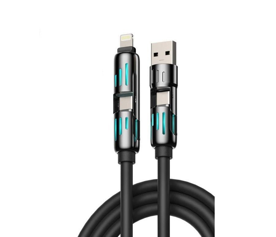 4 In 1 Multi USB Charging Cable For Fast Multi Device Power Support