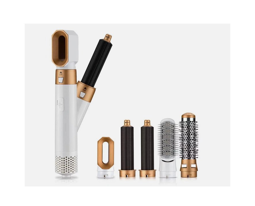 5 In 1 Hot Air Hair Brush Styler For Straightening Curling And Volume