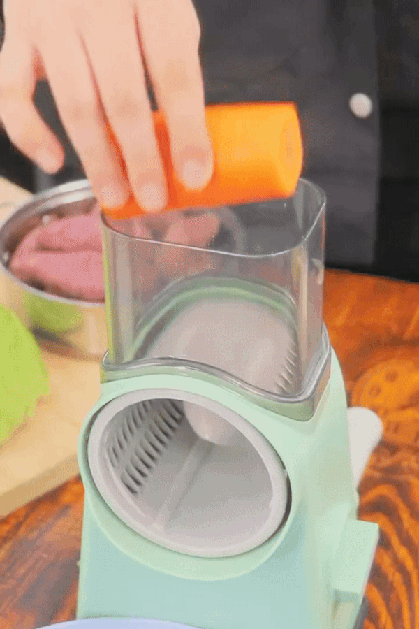 Stainless Steel Rotary Vegetable Cutter & Slicer For Easy Prep