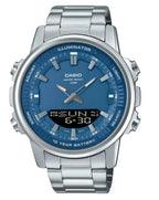 Turquoise Dial Men Watch Analog Digital Display Water Resistant