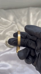 Islamic Ayat ul Kursi Scripted Bangle Gold Silver Arabic Calligraphy