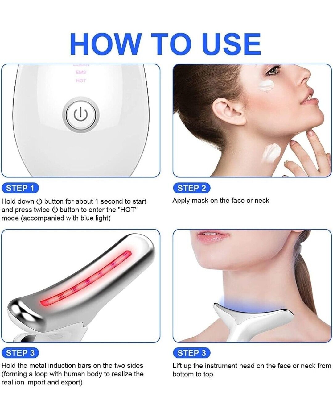 Anti Wrinkle Beauty Apparatus Handheld EMS Microcurrent Face Lifter