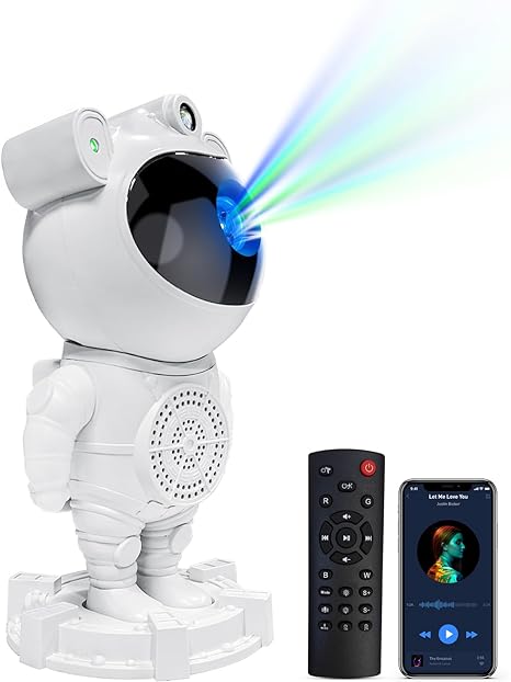 Astronaut Galaxy Projector With Nebula Effects Remote And Timer Control