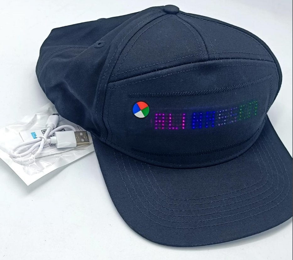 Bluetooth LED Cap With Custom Messages Animations And App Control