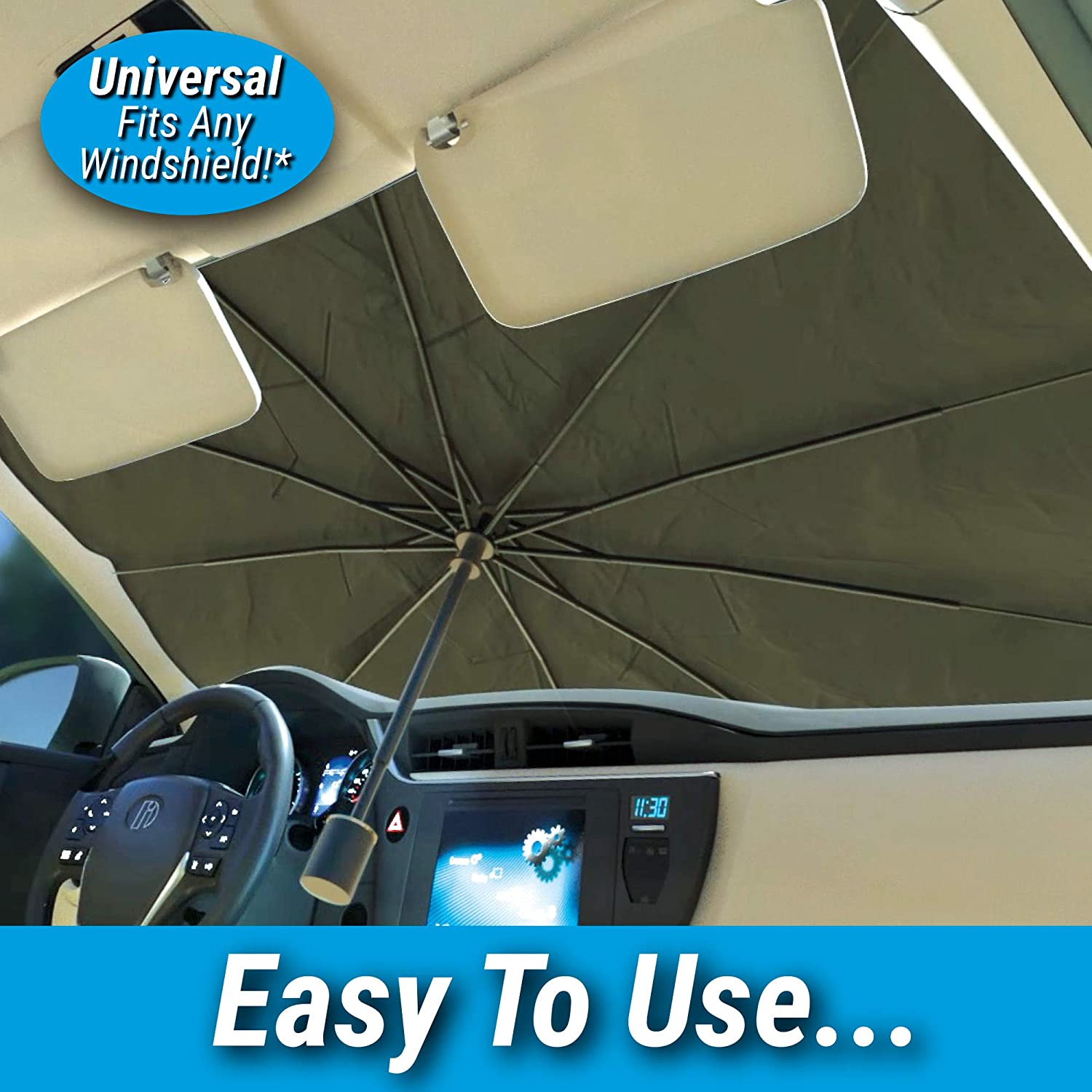 Car Windshield Sun Shade Umbrella For UV Protection And Cooler Interiors