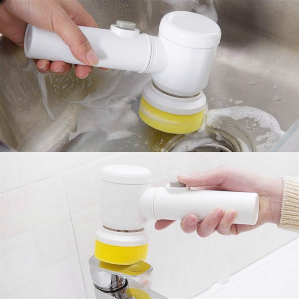 5-in-1 Electric Cleaning Brush For Kitchen & Bathroom Surfaces