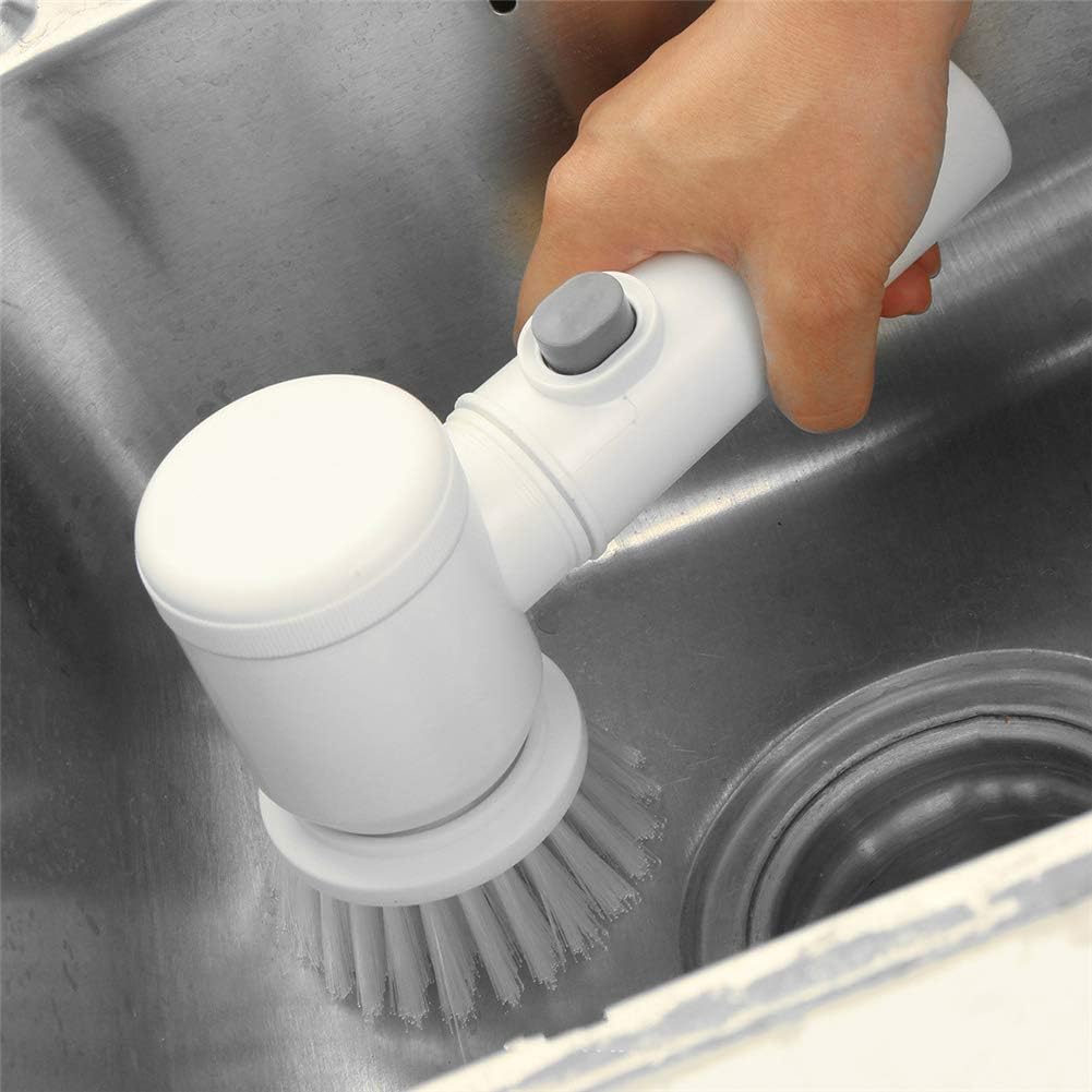 5-in-1 Electric Cleaning Brush For Kitchen & Bathroom Surfaces