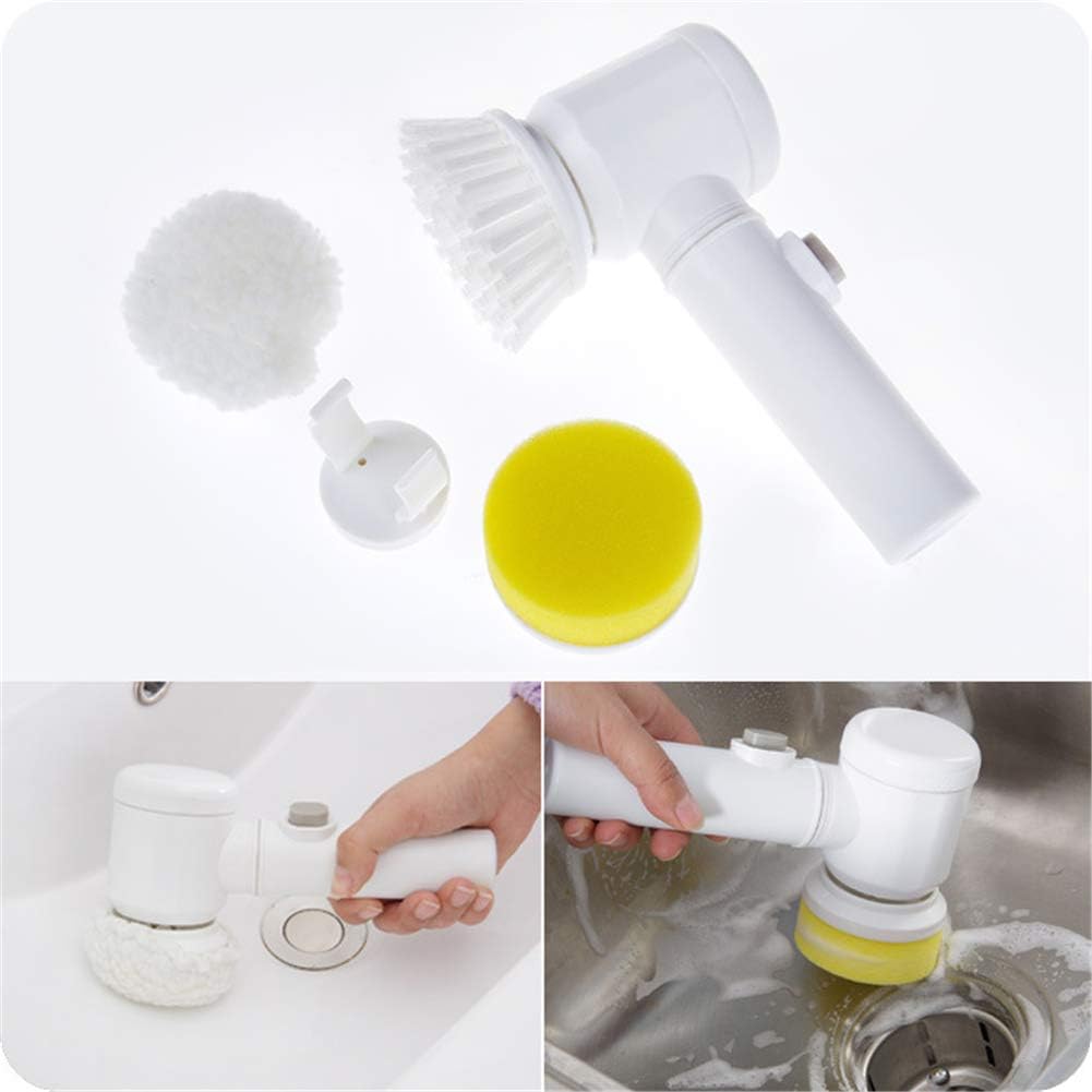 5-in-1 Electric Cleaning Brush For Kitchen & Bathroom Surfaces