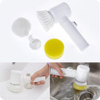 5-in-1 Electric Cleaning Brush For Kitchen & Bathroom Surfaces