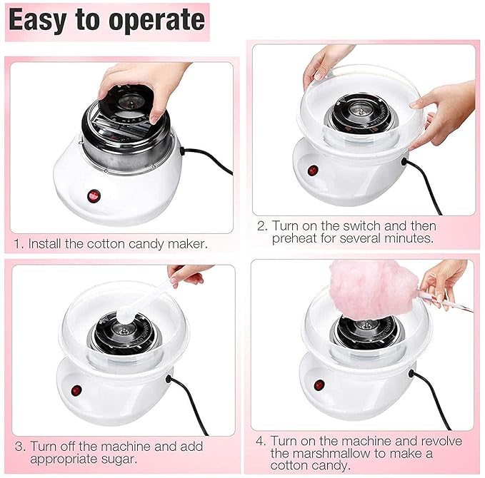 Cloud Mini Cotton Candy Maker Portable Electric Hard Candy Machine