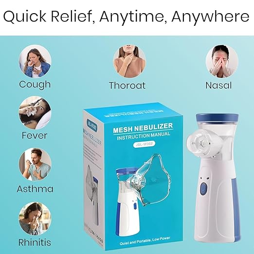 Portable Compact Mesh Nebulizer Quiet Respiratory Inhaler Machine