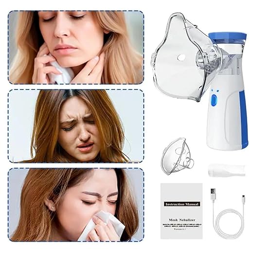 Portable Compact Mesh Nebulizer Quiet Respiratory Inhaler Machine