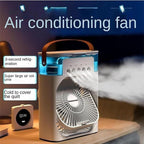 Mini Frost Fan Portable Cooling With Ice Water Misting Oscillating