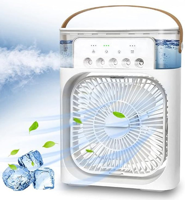Mini Frost Fan Portable Cooling With Ice Water Misting Oscillating