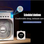 Mini Frost Fan Portable Cooling With Ice Water Misting Oscillating