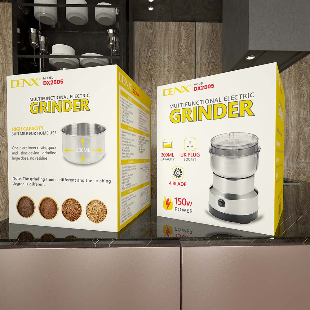 Denx Multifunctional Electric Grinder 300ml 4 Blades 150W Power