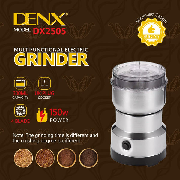 Denx Multifunctional Electric Grinder 300ml 4 Blades 150W Power