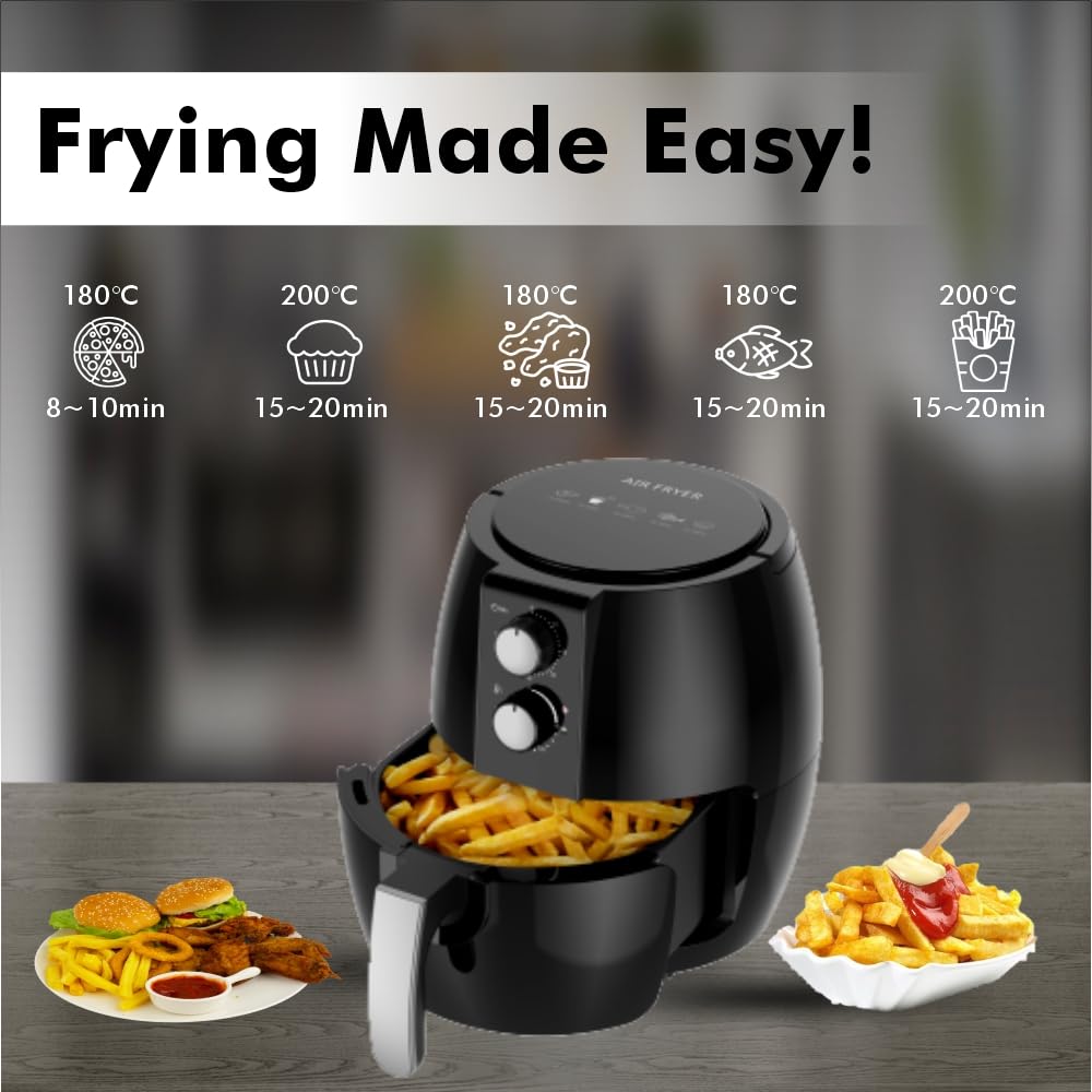 DLC Air Fryer 3.6L 360 Hot Air Circulation Crispy Healthy Cooking