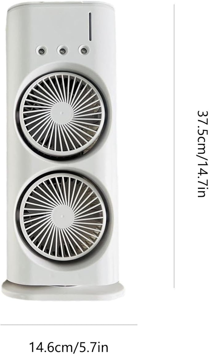 Portable Double Ended Spray Fan With Cooling Mist & LED Lights
