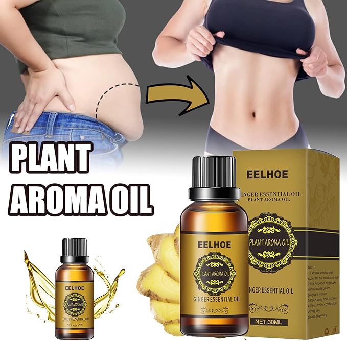 EELHOE Pure Ginger Essential Oil For Body Massage & Muscle Tension Relief