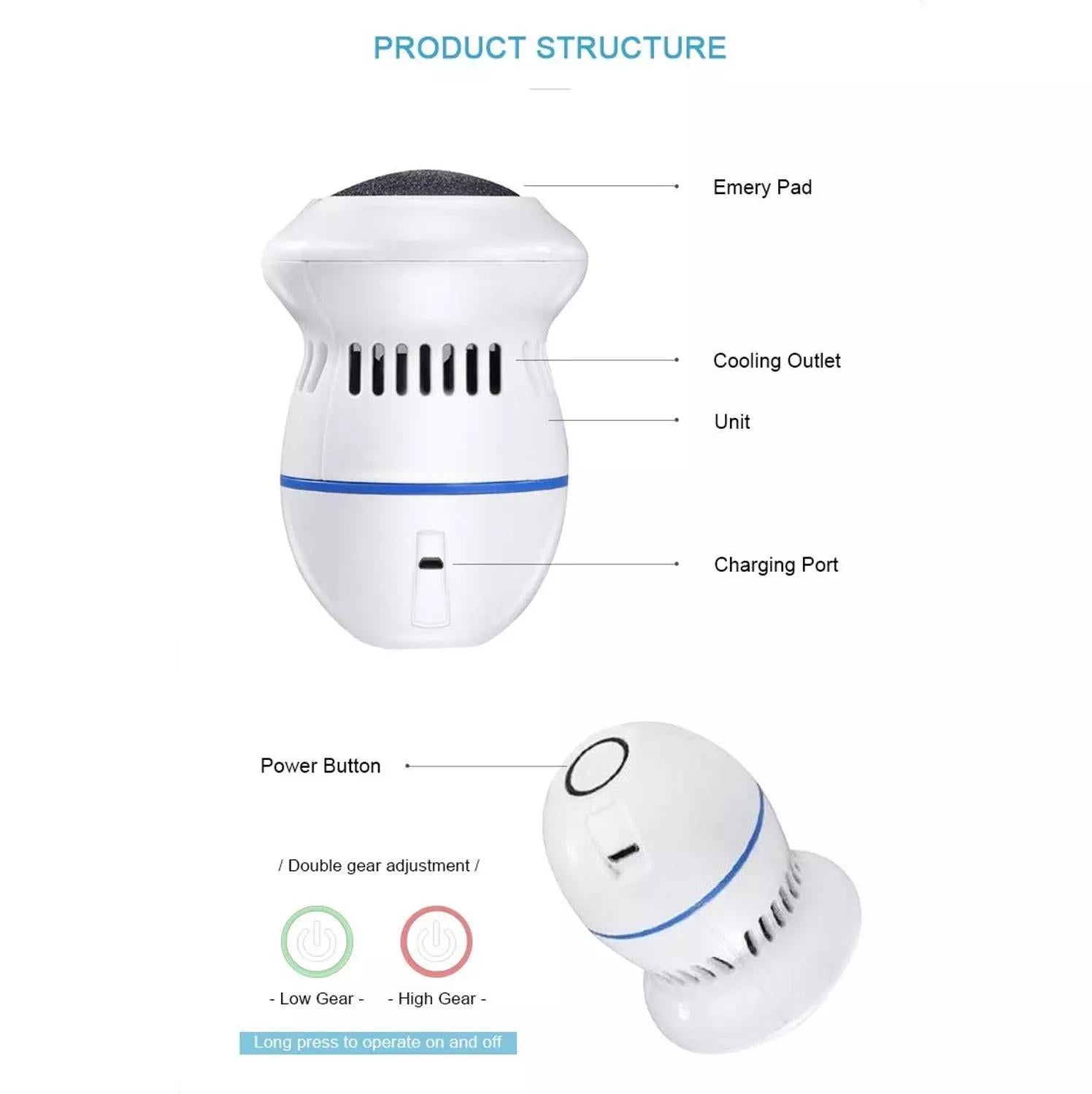 Electric Callus Remover for Smooth Feet with USB Rechargeable Care