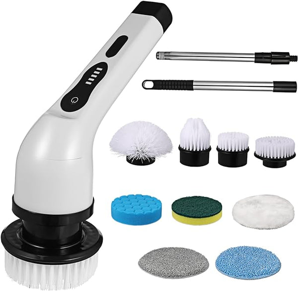 Electric Cleaning Brush with Multi-Head Power Scrubber for Home