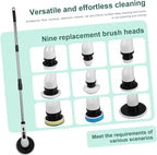 Electric Cleaning Brush with Multi-Head Power Scrubber for Home