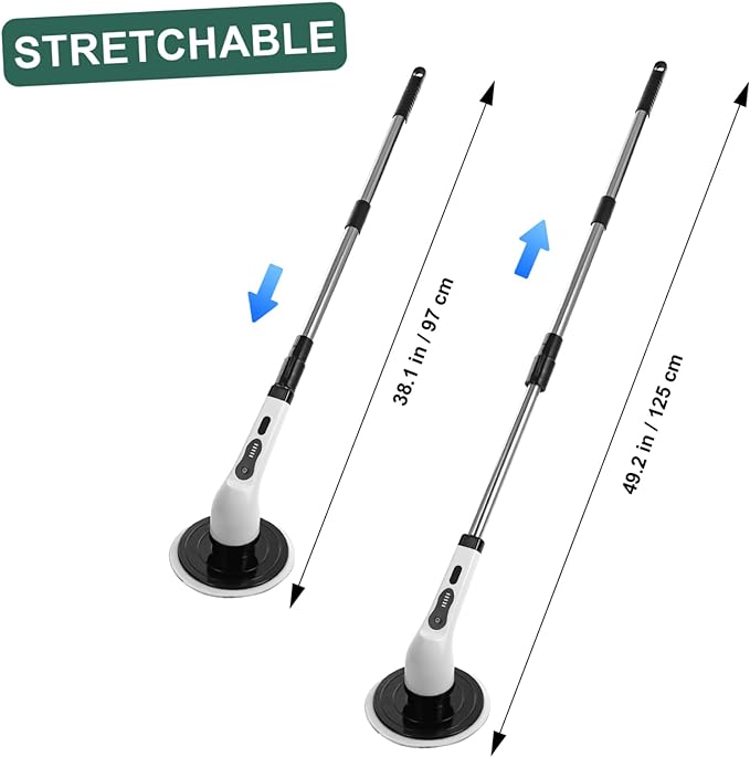Electric Cleaning Brush with Multi-Head Power Scrubber for Home