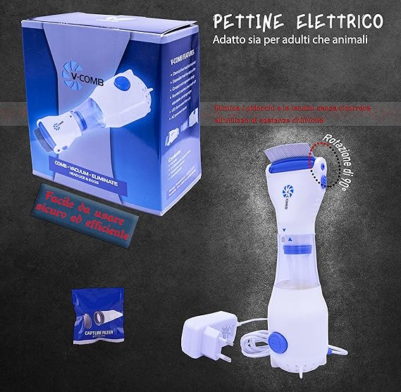 Natural Electric Head Lice Comb Suction Powered Chemical Free Treatment