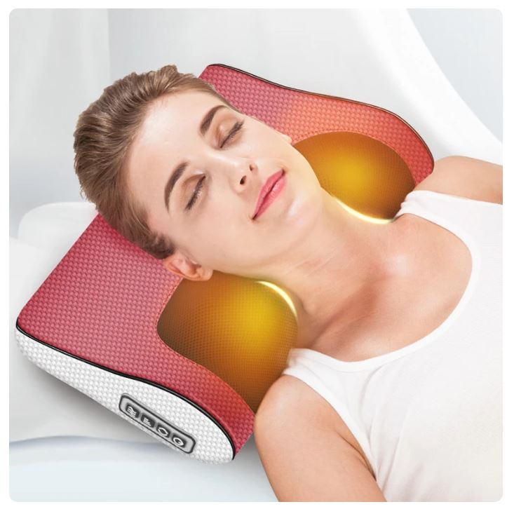 Electric Massage Pillow Vibrator With Thermotherapy For Neck & Back