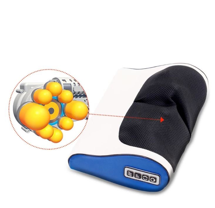 Electric Massage Pillow Vibrator With Thermotherapy For Neck & Back