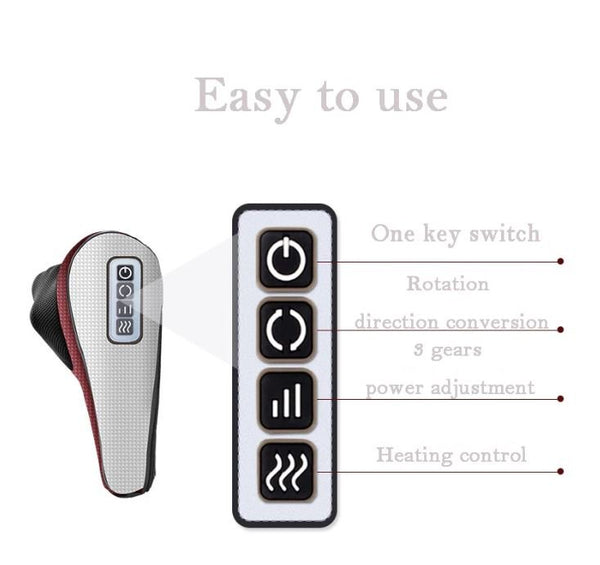 Electric Massage Pillow Vibrator With Thermotherapy For Neck & Back