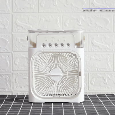 Mini Frost Fan Portable Cooling With Ice Water Misting Oscillating