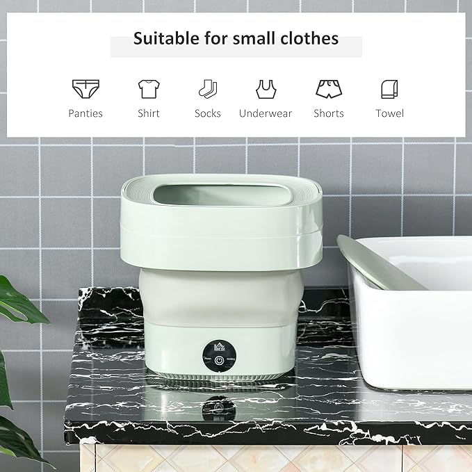 Portable Foldable Mini Laundry Machine For Travel & Small Spaces
