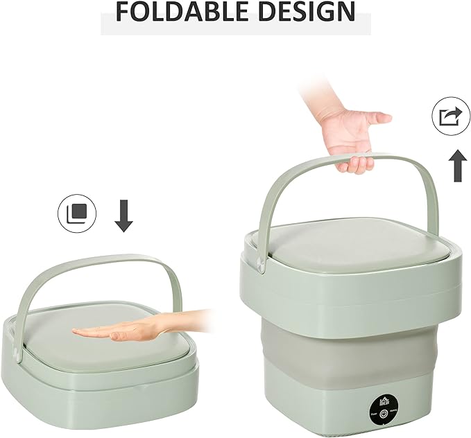 Portable Foldable Mini Laundry Machine For Travel & Small Spaces