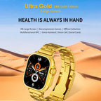 Luxury Gold Smart Watch Apple Watch Style Metal Strap HD Touch