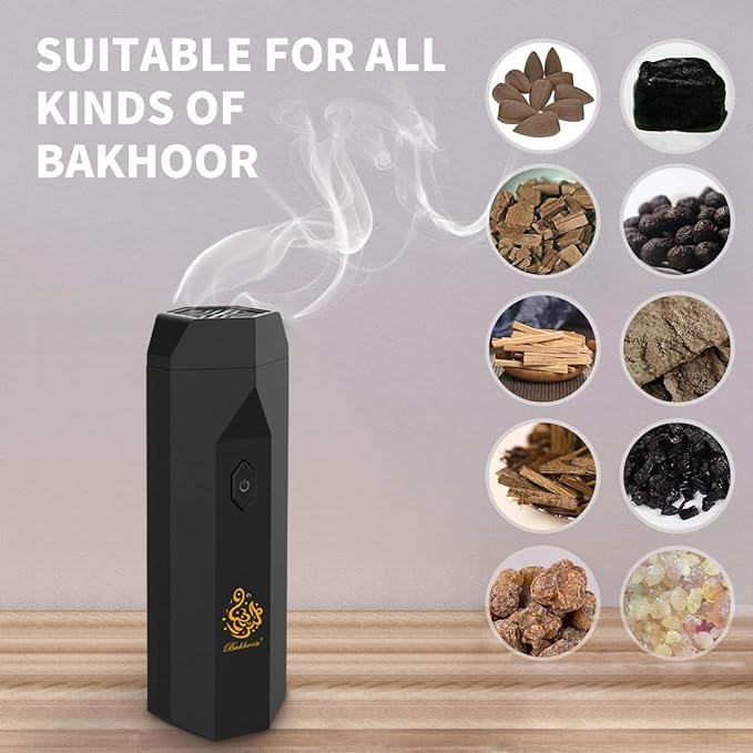 Bishkoor Electric Hair Bakhoor Comb Portable Incense Burner