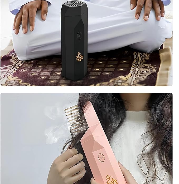 Bishkoor Electric Hair Bakhoor Comb Portable Incense Burner