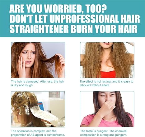 Protein Correction Hair Straightening Cream Dry Frizz Damage Repair