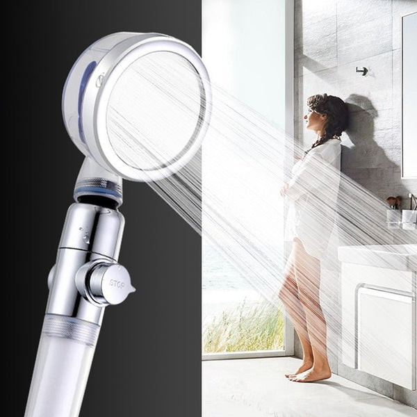 High Pressure Turbocharged Shower Head With Water Purification Filter