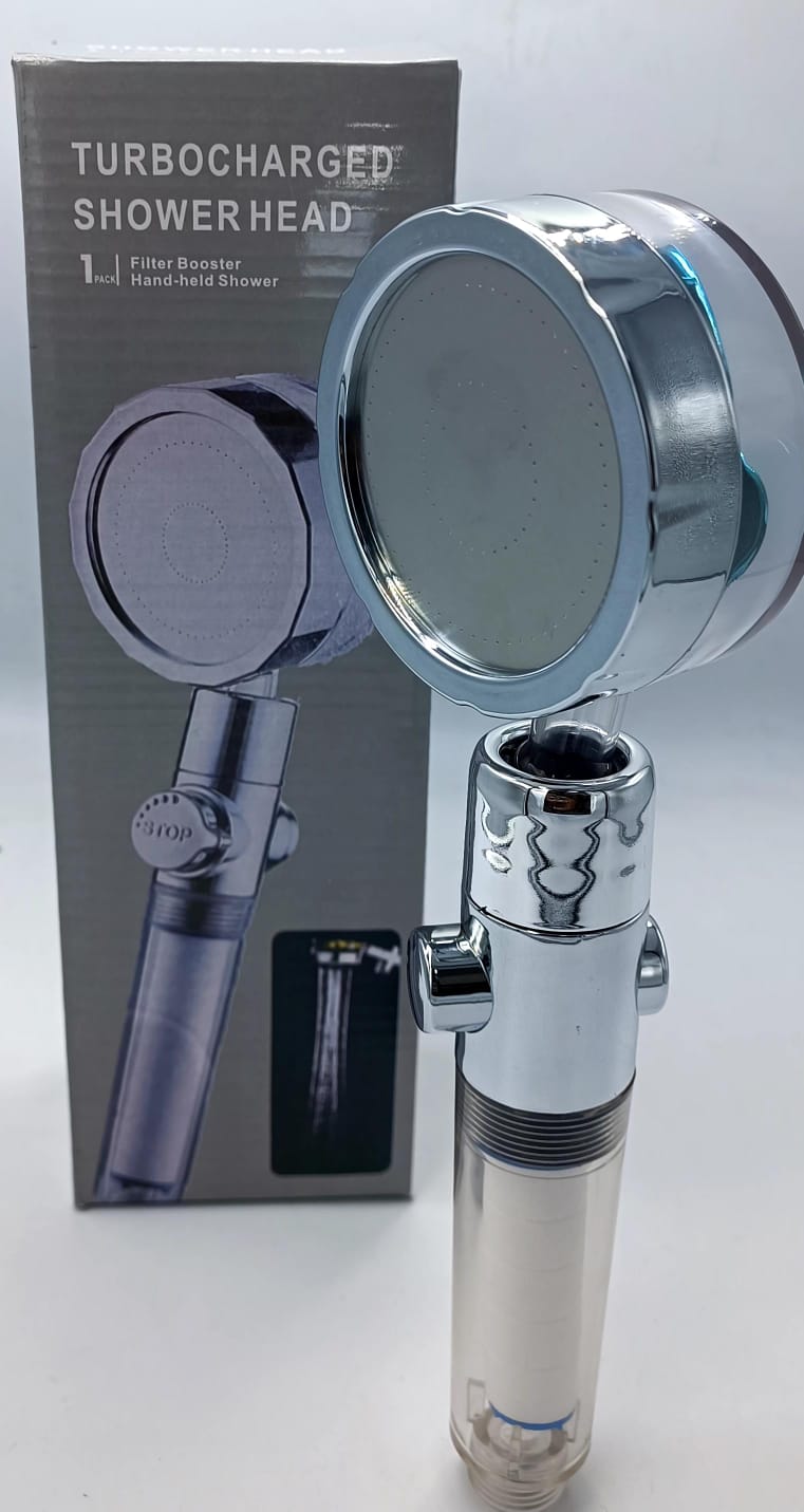 High Pressure Turbocharged Shower Head With Water Purification Filter