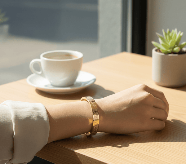 Islamic Ayat ul Kursi Gold-Tone Bangle Bracelet For Men Women